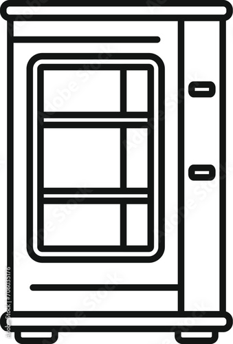 Sell juice bottle icon outline vector. Vending machine. Business sell snack