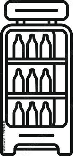 Container drinks icon outline vector. Portable bottle drink. Food snack