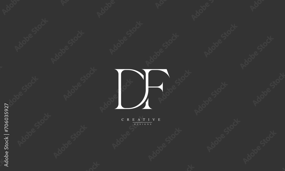 Alphabet letters Initials Monogram logo DF FD D F Alphabet letters Initials Monogram logo DF FD D F