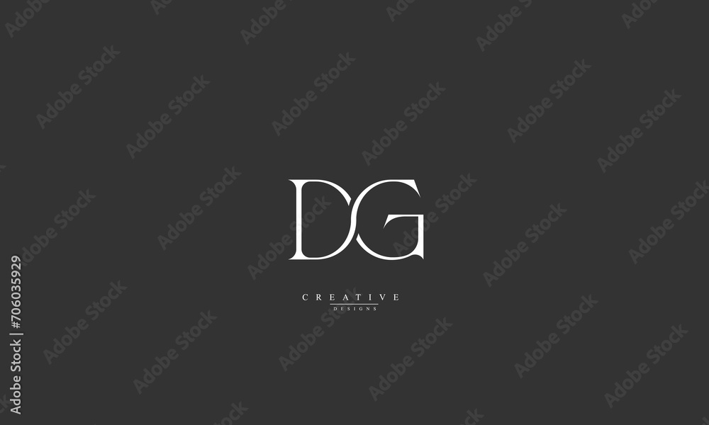 Alphabet letters Initials Monogram logo DG GD D G