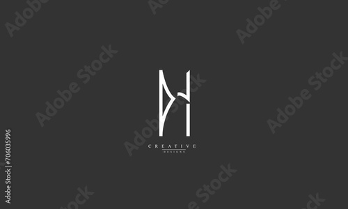 Alphabet letters Initials Monogram logo DH HD D H
