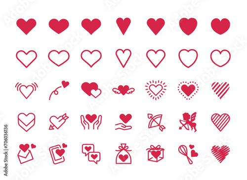 ハート＆ラブアイコンセット