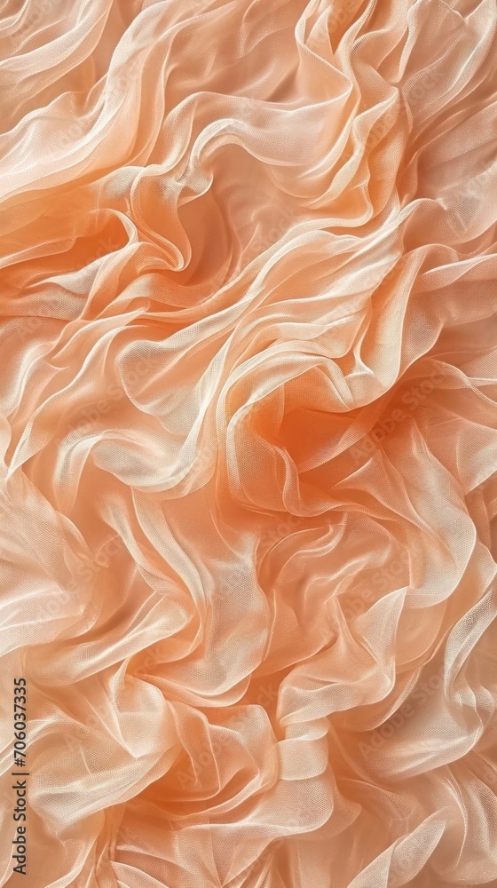 Silk Peach Fuzz Fabric Waves Silk Peach Fuzz Fabric Waves