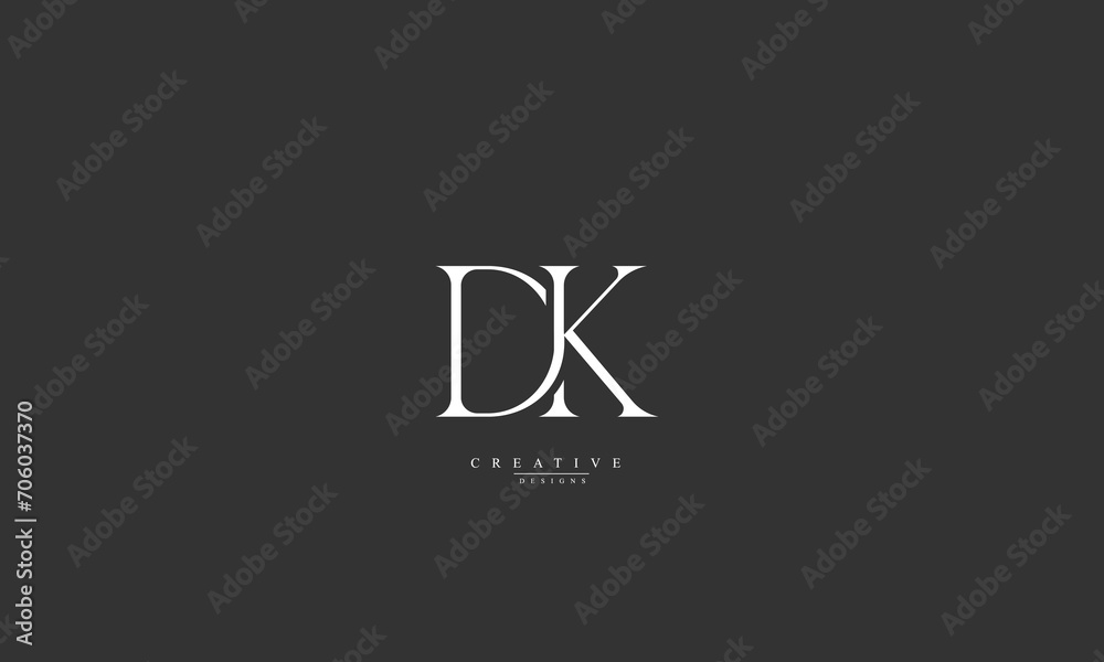 Alphabet letters Initials Monogram logo DK KD D K Alphabet letters Initials Monogram logo DK KD D K