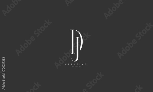 Alphabet letters Initials Monogram logo DJ JD D J