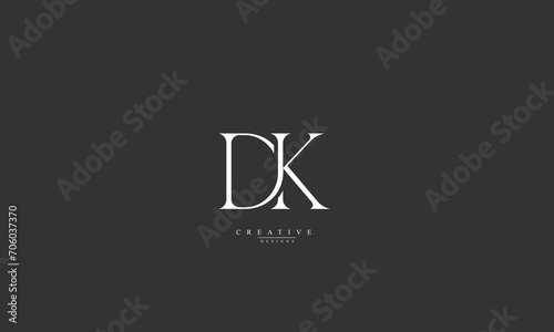 Alphabet letters Initials Monogram logo DK KD D K
