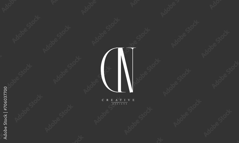 Alphabet letters Initials Monogram logo DN ND D N Alphabet letters Initials Monogram logo DN ND D N