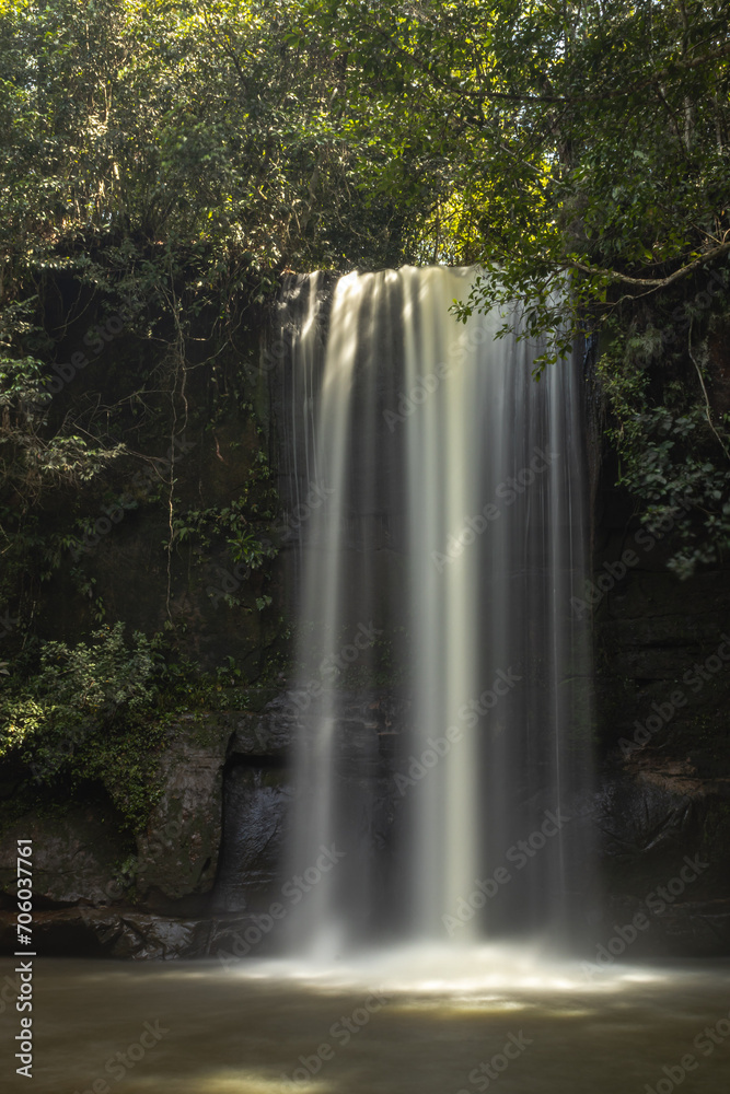 Cachoeira na cidade de Costa Rica, Estado do Mato Grosso do Sul, Brasil