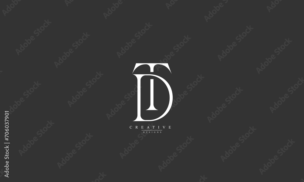 Alphabet letters Initials Monogram logo DT TD D T Alphabet letters Initials Monogram logo DT TD D T