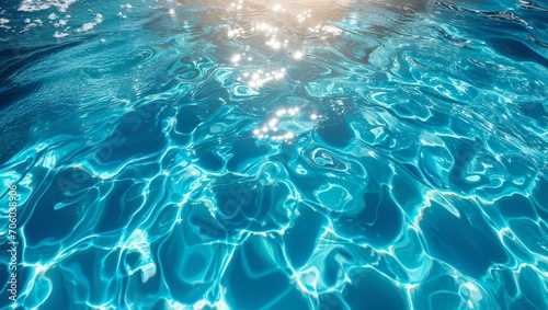 blue water in the pool