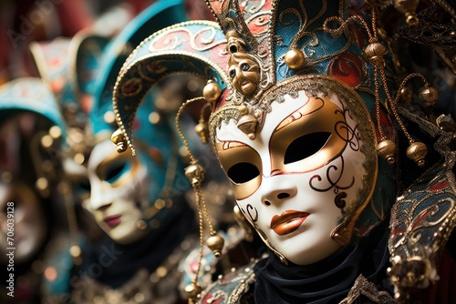 Carnival masks in Venice, Veneto,