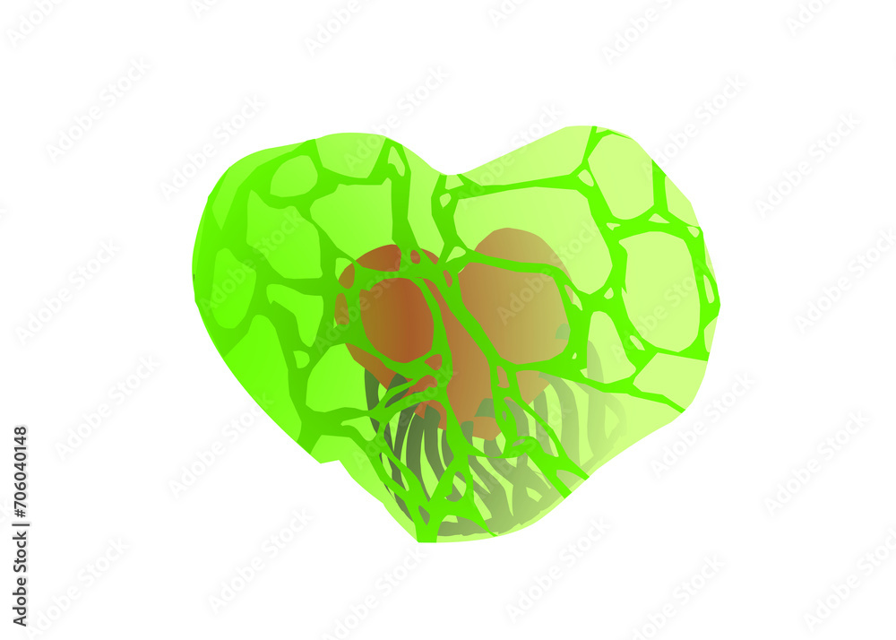 Green heart crystal Green heart crystal