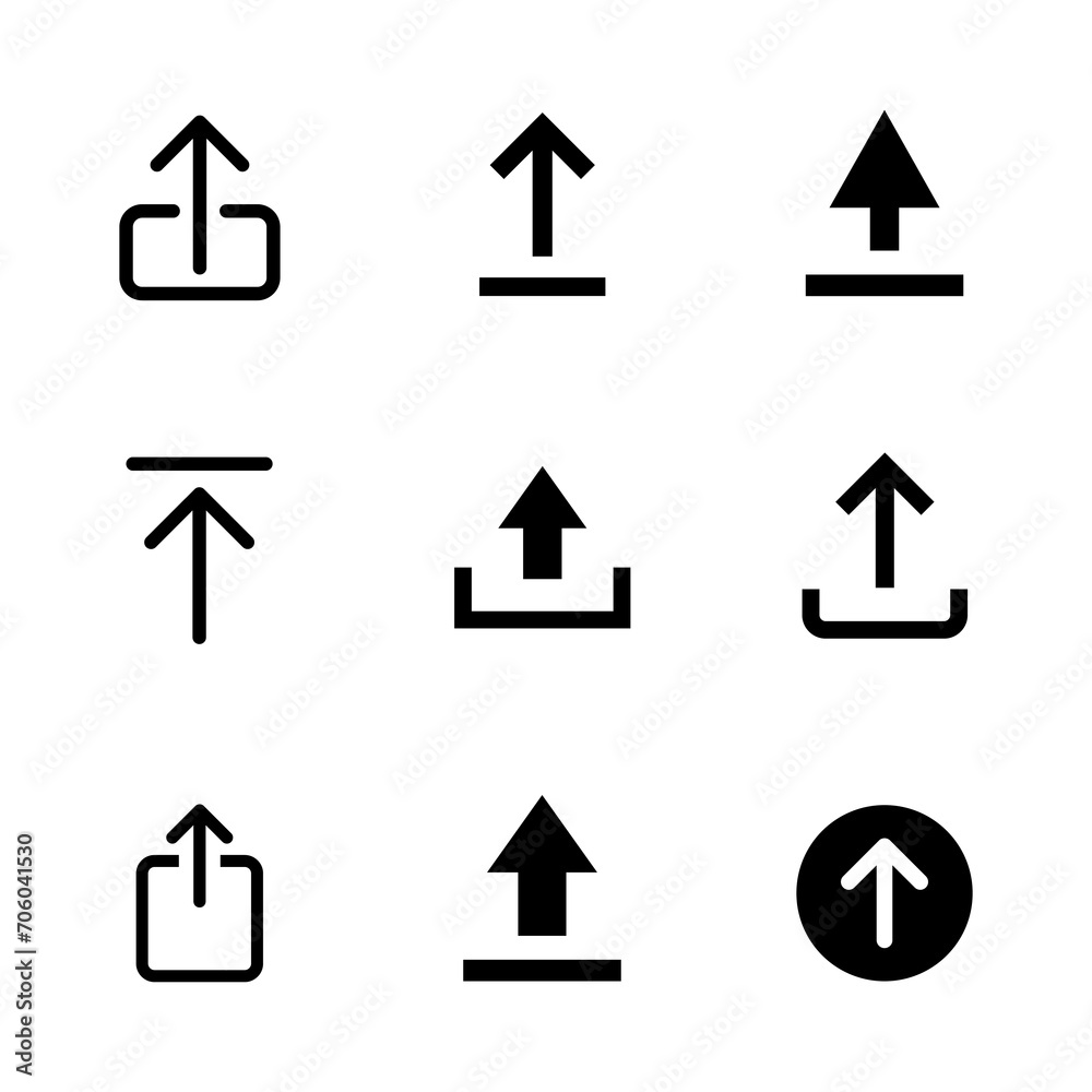 Upload icon set. load data symbol Upload icon set. load data symbol