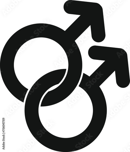 Chain of genders icon simple vector. Gender identity. Estrogen hetero trans