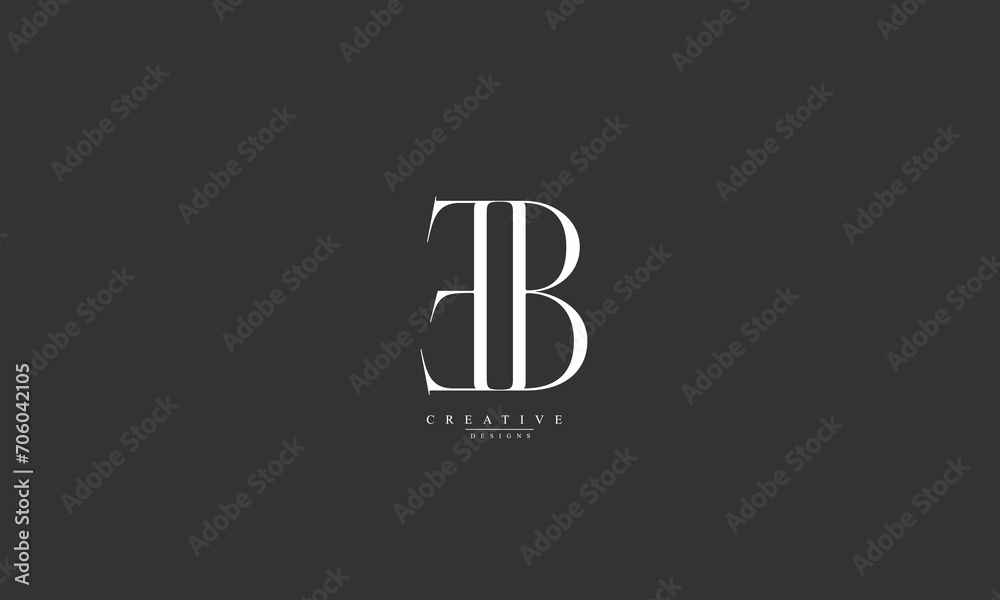 Alphabet letters Initials Monogram logo EB BE E B