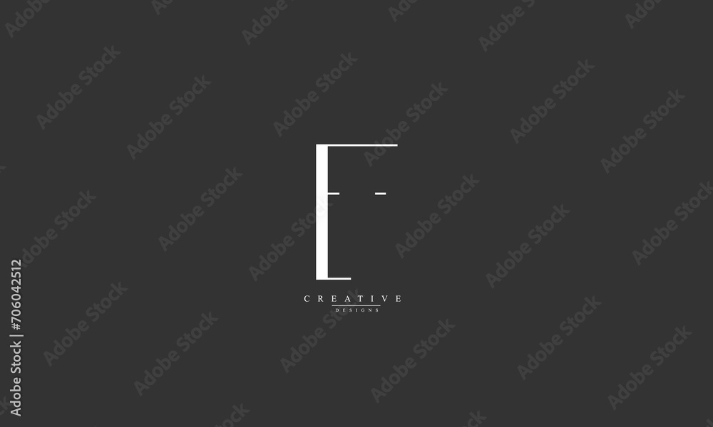 Alphabet letters Initials Monogram logo EF FE E F