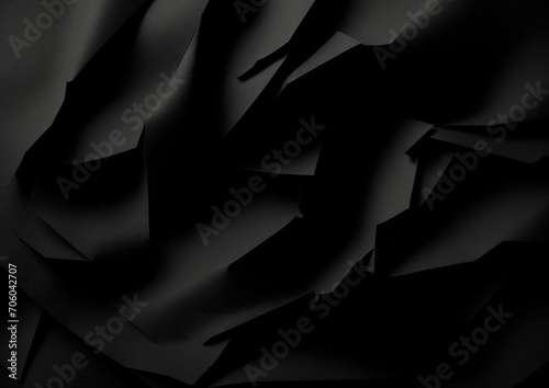 Black crumpled paper texture in low light background, Rough grunge old blank. Vector abstract background.
Horizontal crumpled empty paper template for posters and banners. Vector illustration