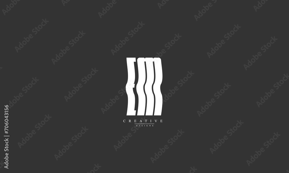 Alphabet letters Initials Monogram logo EM ME E M Alphabet letters Initials Monogram logo EM ME E M