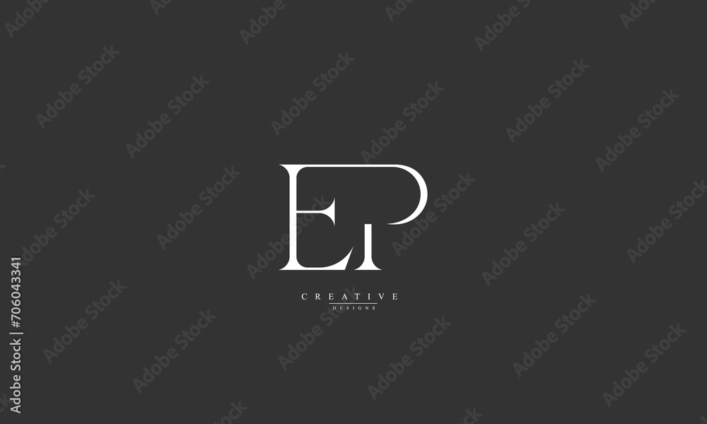 Alphabet letters Initials Monogram logo EP PE E P Alphabet letters Initials Monogram logo EP PE E P