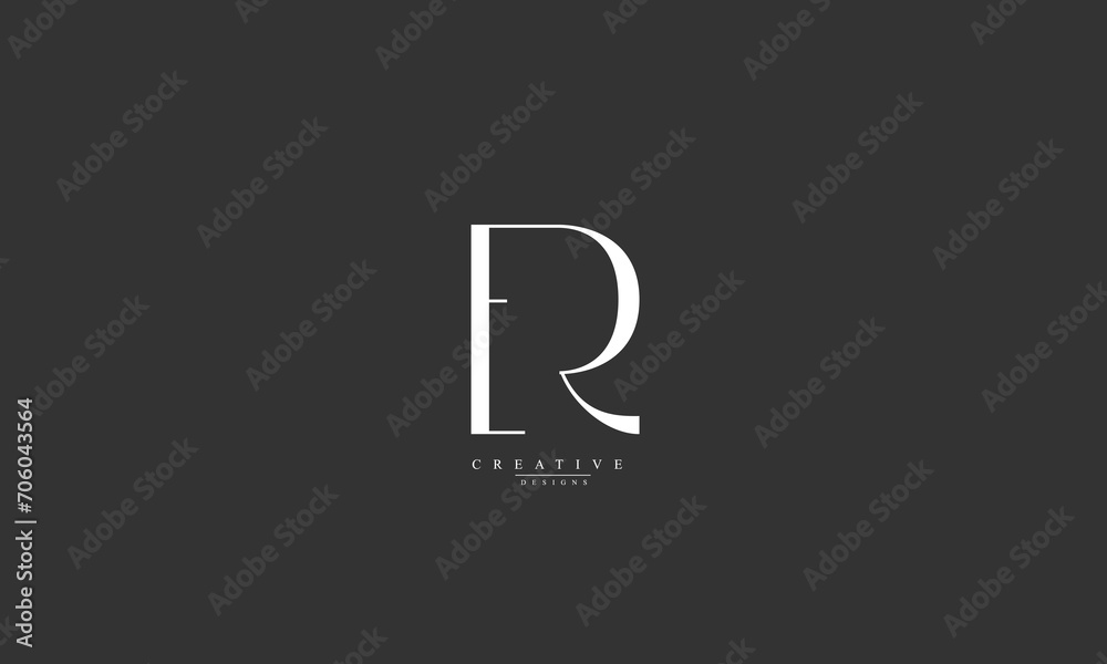 Alphabet letters Initials Monogram logo ER RE E R Alphabet letters Initials Monogram logo ER RE E R