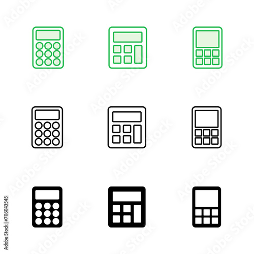 Calculator icon set. Accounting calculator icon. calculator vector
