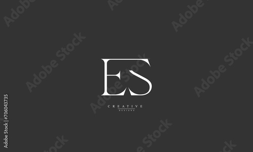 Alphabet letters Initials Monogram logo ES SE E S