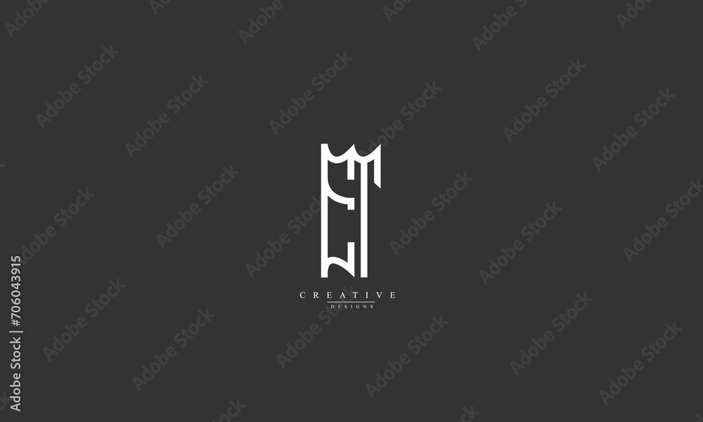 Alphabet letters Initials Monogram logo ET TE E T Alphabet letters Initials Monogram logo ET TE E T
