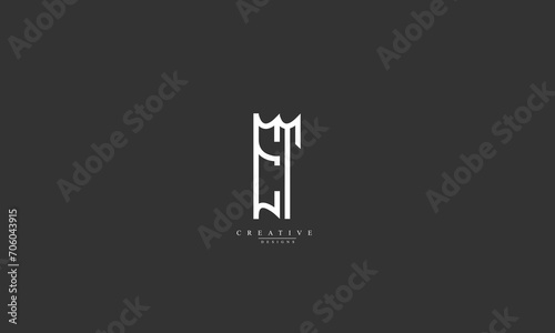 Alphabet letters Initials Monogram logo ET TE E T