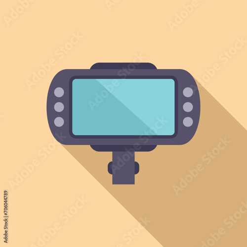 Taximeter trip icon flat vector. Cab app. Driver speed service