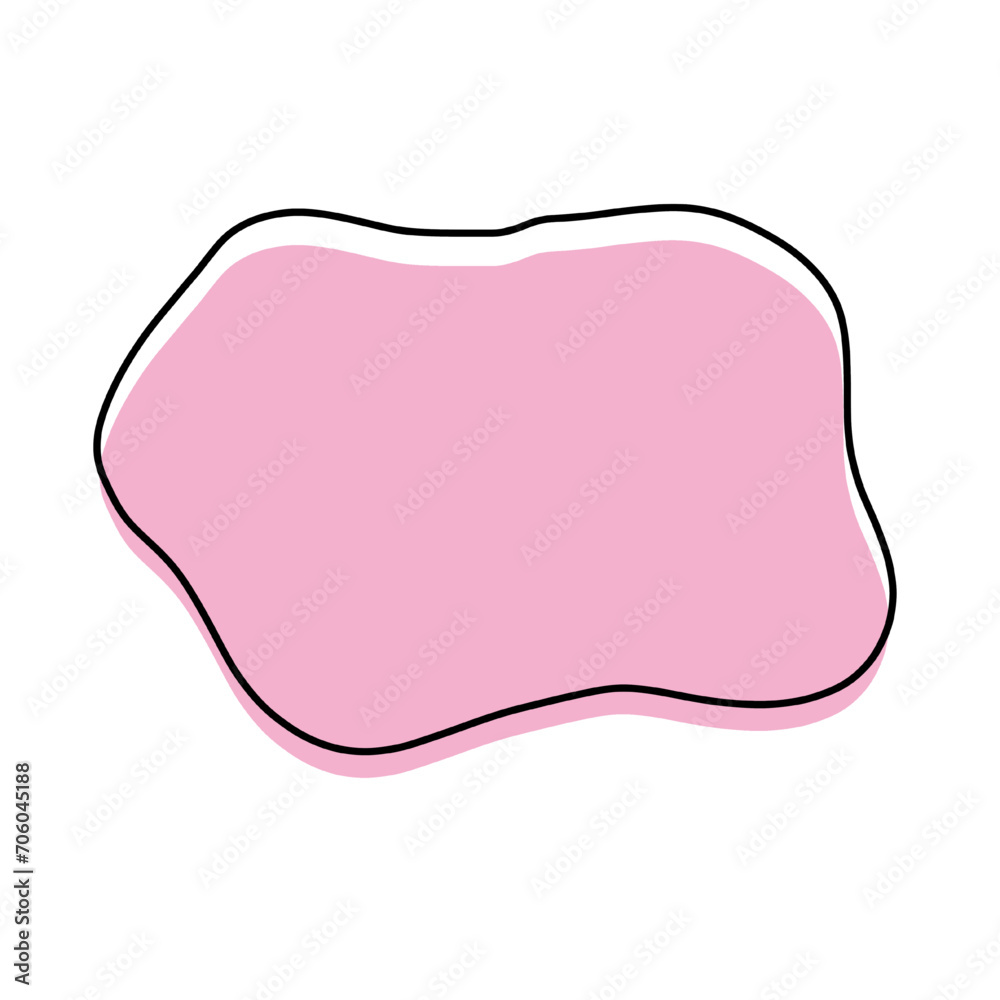 pink abstract shape pattern with black line vector illustration isolated on white and transparent background for decoration and text. trendy bubble design with black frame. pink pastel color pink abstract shape pattern with black line vector illustration isolated on white and transparent background for decoration and text. trendy bubble design with black frame. pink pastel color