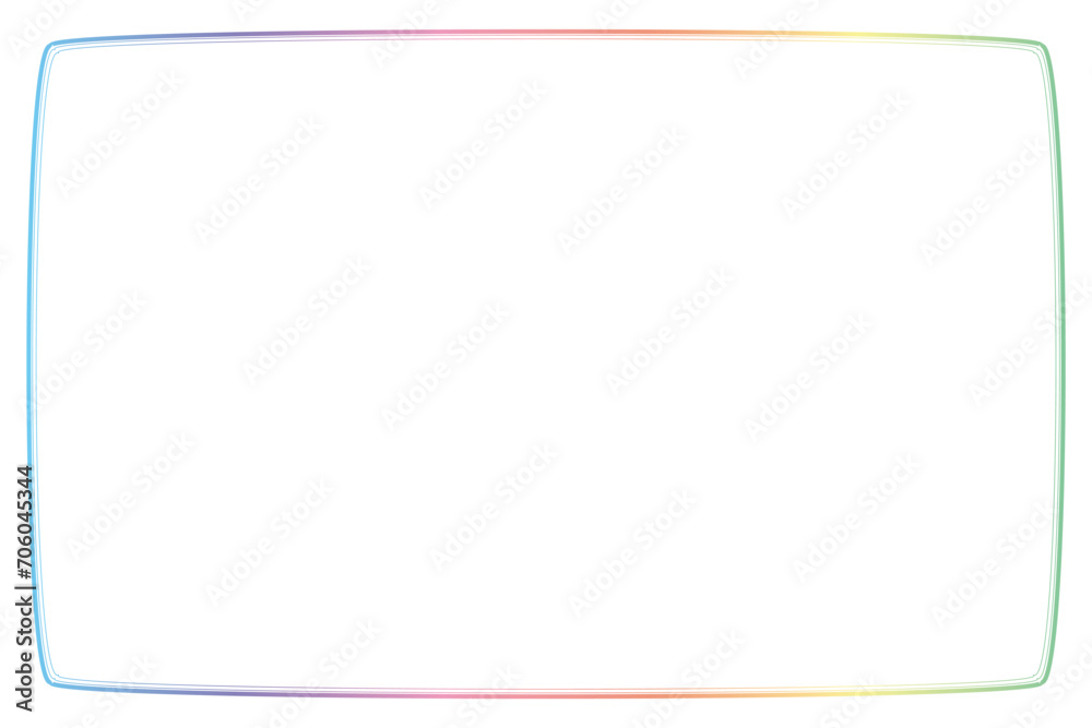 Simple of frame. Design vector rectangle with bloat spectrum on white background. Design print for illustration, greeting cards, wedding invitations, menu, royal certificates, background. Set 43