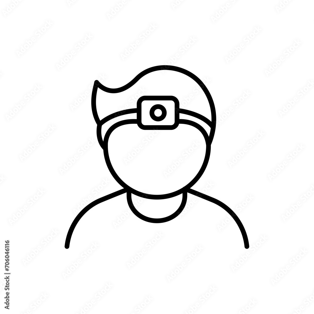User camera outline icons, minimalist vector illustration ,simple transparent graphic element .Isolated on white background User camera outline icons, minimalist vector illustration ,simple transparent graphic element .Isolated on white background