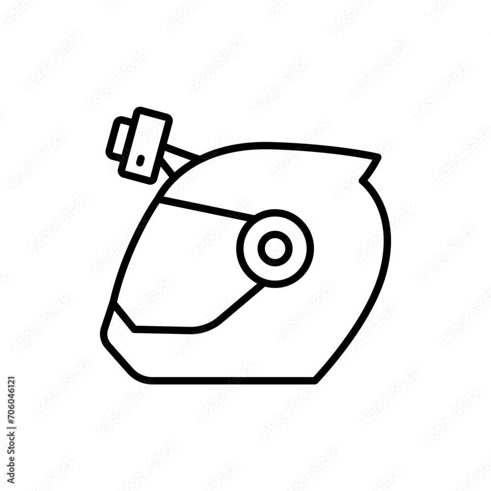Helmet camera outline icons, minimalist vector illustration ,simple transparent graphic element .Isolated on white background Helmet camera outline icons, minimalist vector illustration ,simple transparent graphic element .Isolated on white background