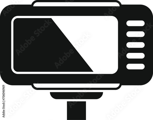 Taximeter gps button icon simple vector. Radio rate drive. Public service