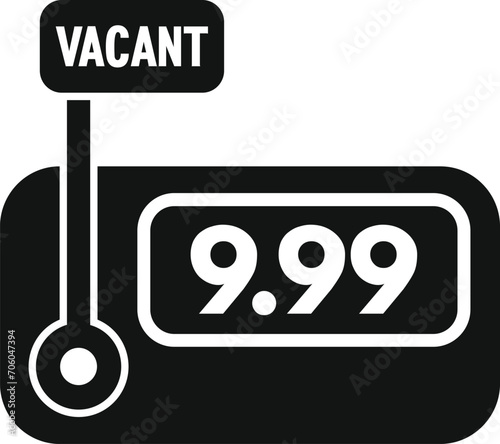 Taximeter delivery icon simple vector. App car map. Monitor display car