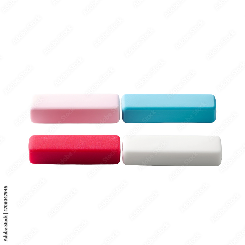 Eraser isolated on transparent background Eraser isolated on transparent background