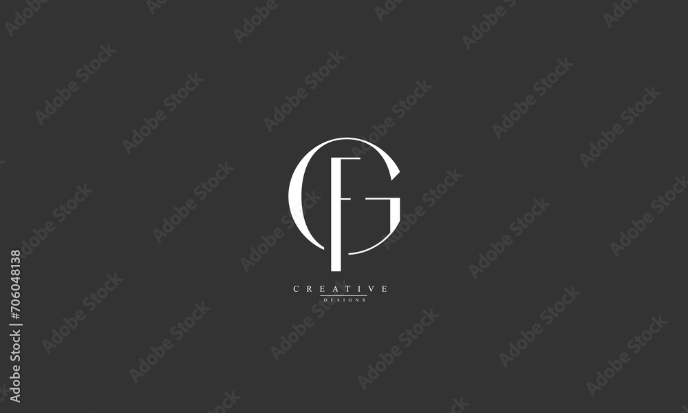 Alphabet letters Initials Monogram logo FG GF F G Alphabet letters Initials Monogram logo FG GF F G