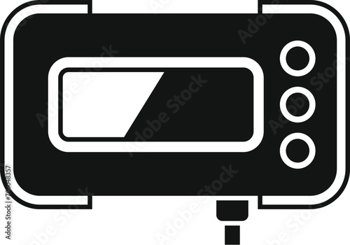 Wired taximeter device icon simple vector. Public service. Cab app map