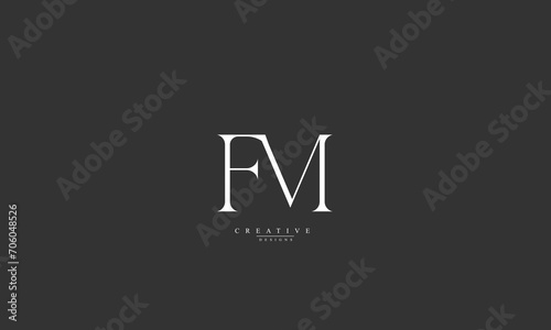 Alphabet letters Initials Monogram logo FM MF F M 