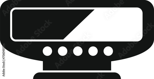 Portable taximeter device icon simple vector. Traffic meter rate. Ride vehicle