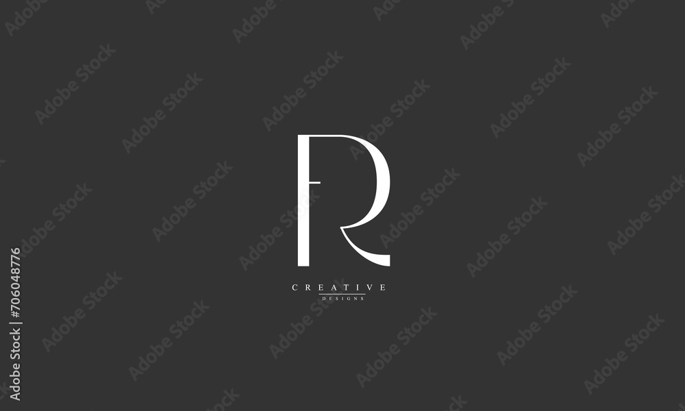 Alphabet letters Initials Monogram logo FR RF F R Alphabet letters Initials Monogram logo FR RF F R