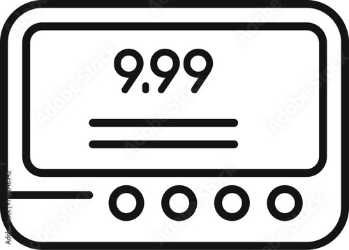 Taximeter trip icon outline vector. Cab app. Driver speed service
