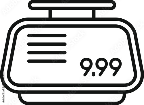 Auto taximeter icon outline vector. Cab app map. Delivery monitor service
