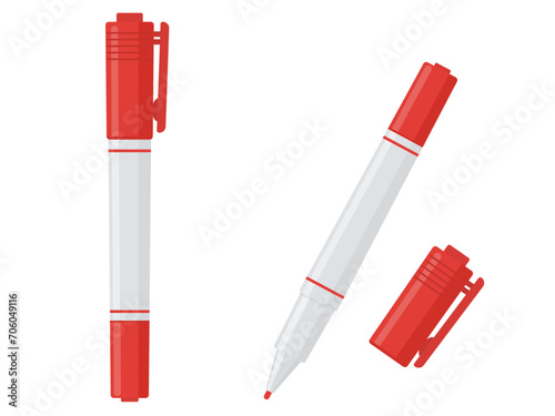 マジックペン赤のベクターイラスト