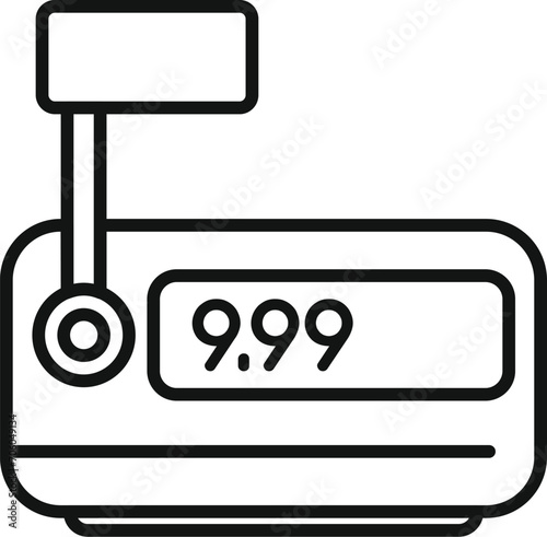 Taximeter accessory icon outline vector. Cab meter face. Driver speed