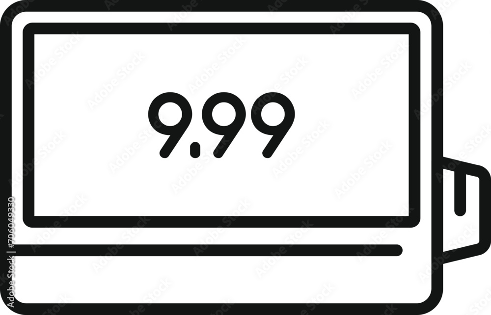 Taximeter gps button icon outline vector. Radio rate drive. Public service Taximeter gps button icon outline vector. Radio rate drive. Public service