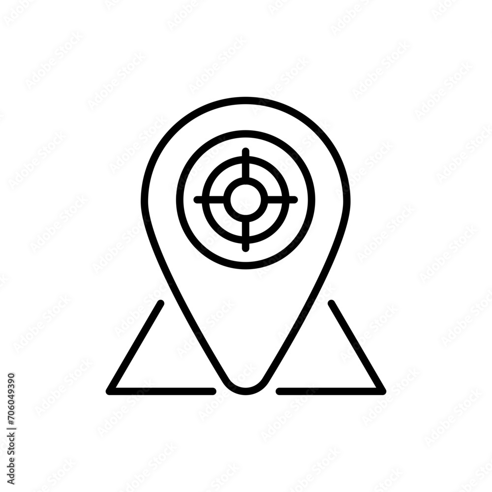 Archery location outline icons, minimalist vector illustration ,simple transparent graphic element .Isolated on white background Archery location outline icons, minimalist vector illustration ,simple transparent graphic element .Isolated on white background