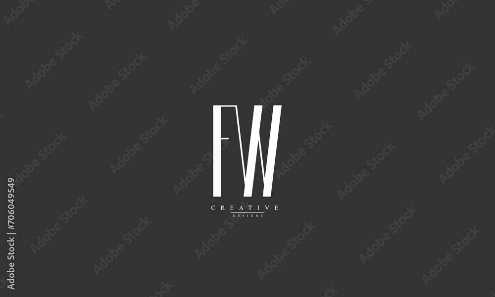 Alphabet letters Initials Monogram logo FW WF F W Alphabet letters Initials Monogram logo FW WF F W