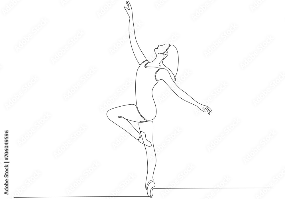 a line of continuous beautiful female ballet dancers hand drawn minimalist design a line of continuous beautiful female ballet dancers hand drawn minimalist design