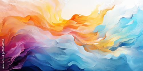 Digital art of soft, flowing color waves